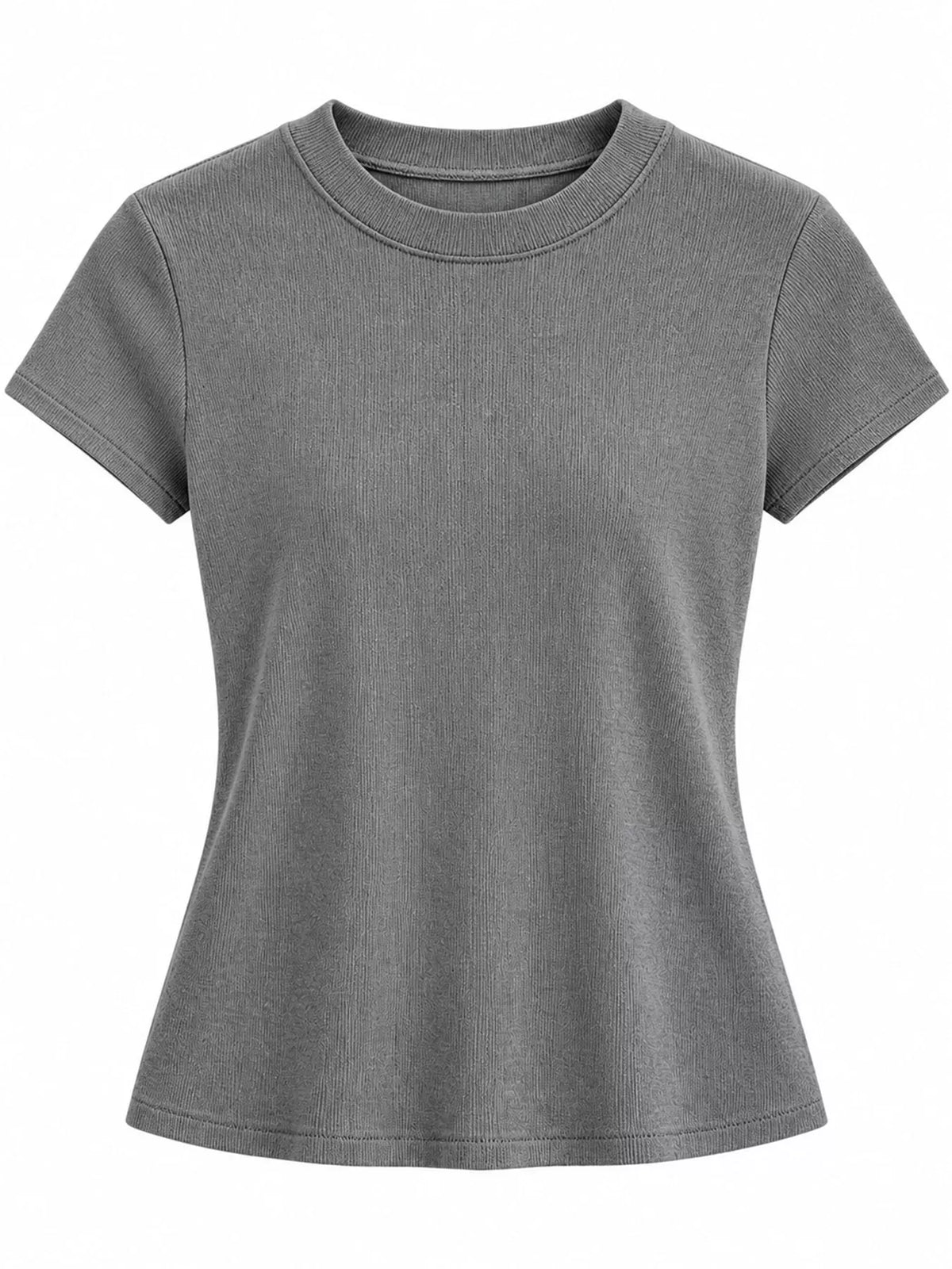 Slim-fit crew neck basic T-shirt