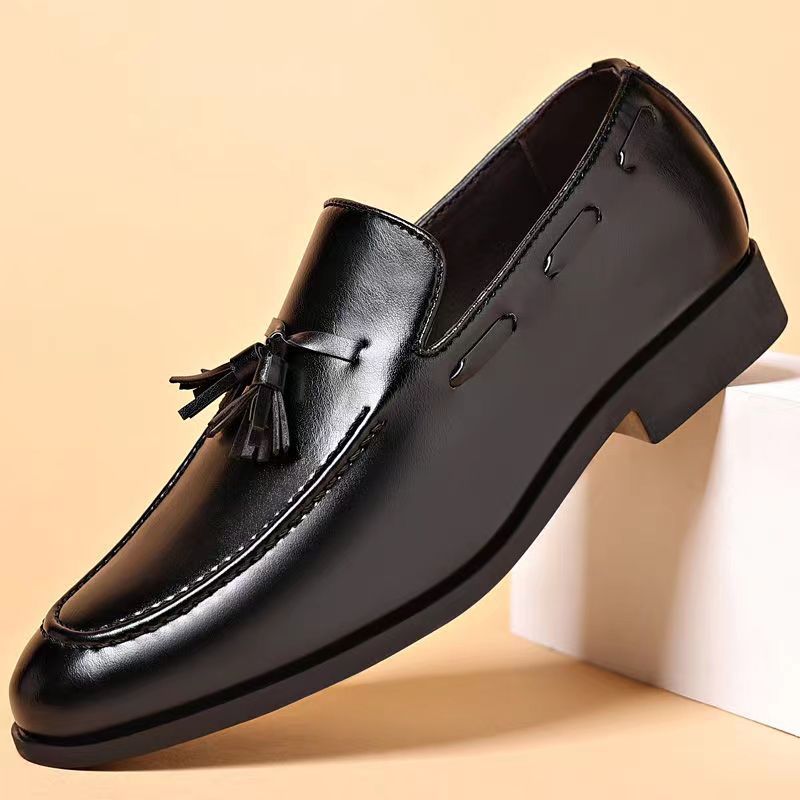 Leather tassel loafers