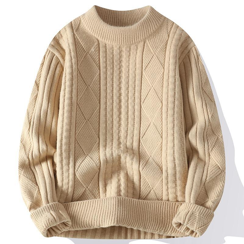 Cable-knit crew sweater