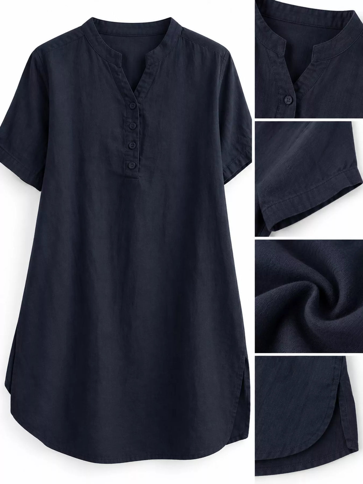Oversized notched blouse