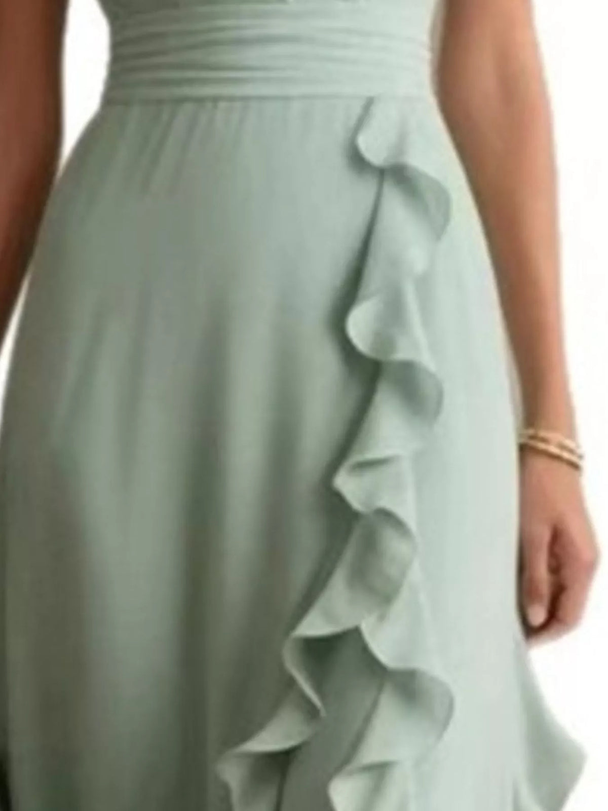 Ruffled surplice maxi dress