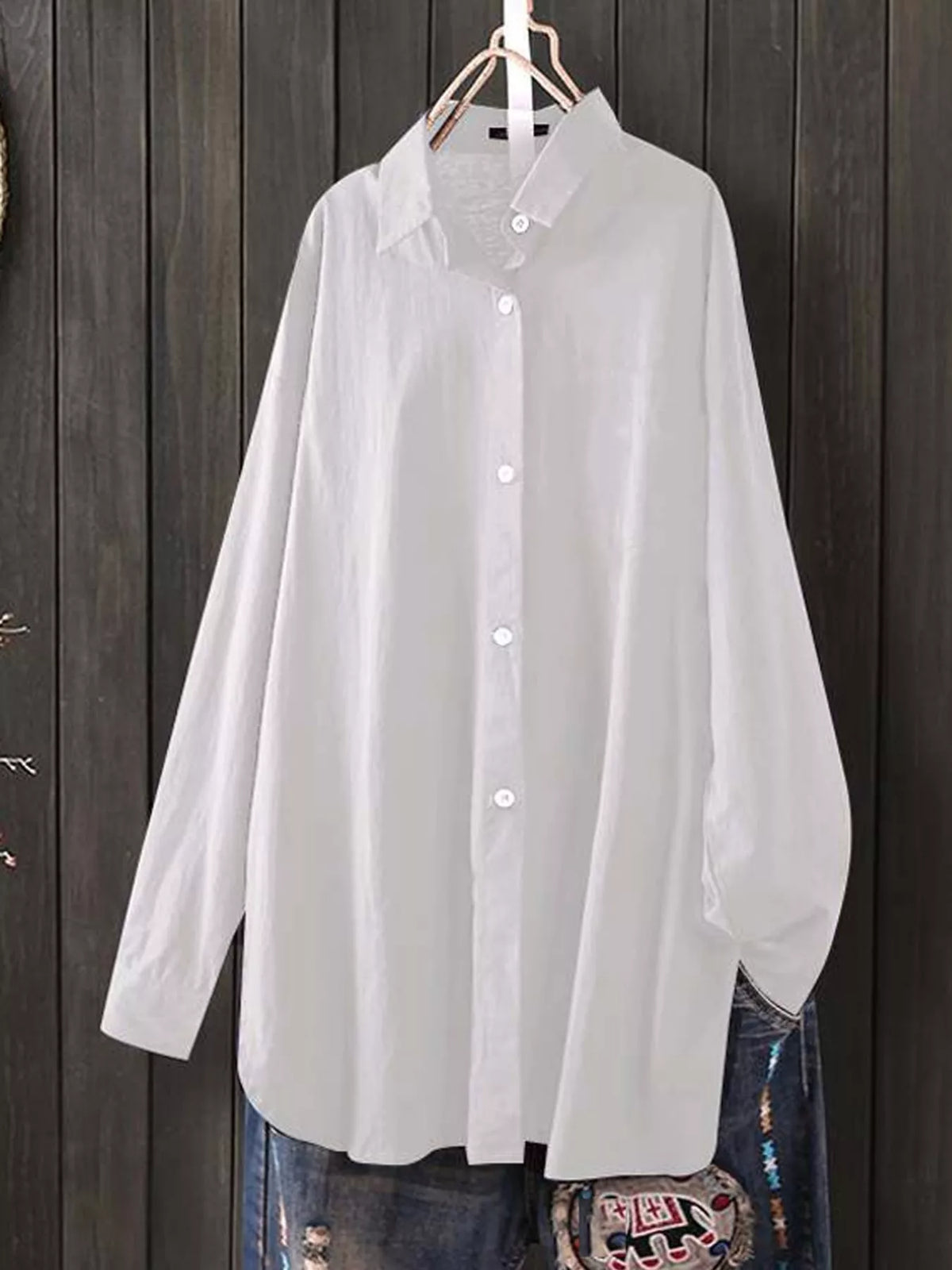 Oversized button-down shirt