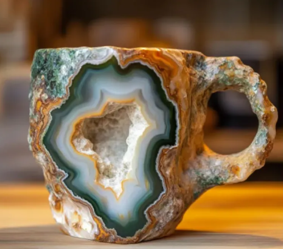 Crystal resin coffee cup