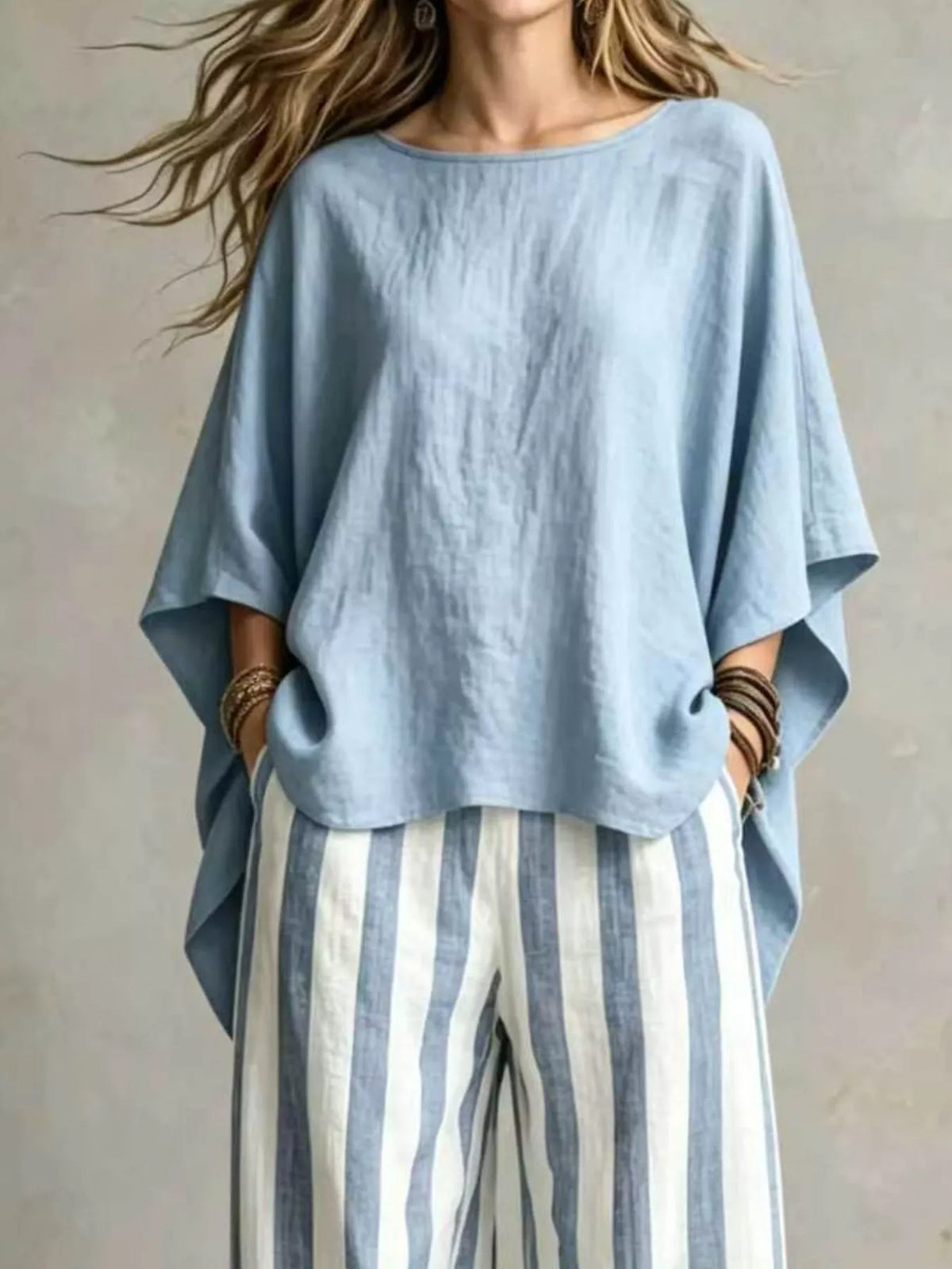 Relaxed top and pants set