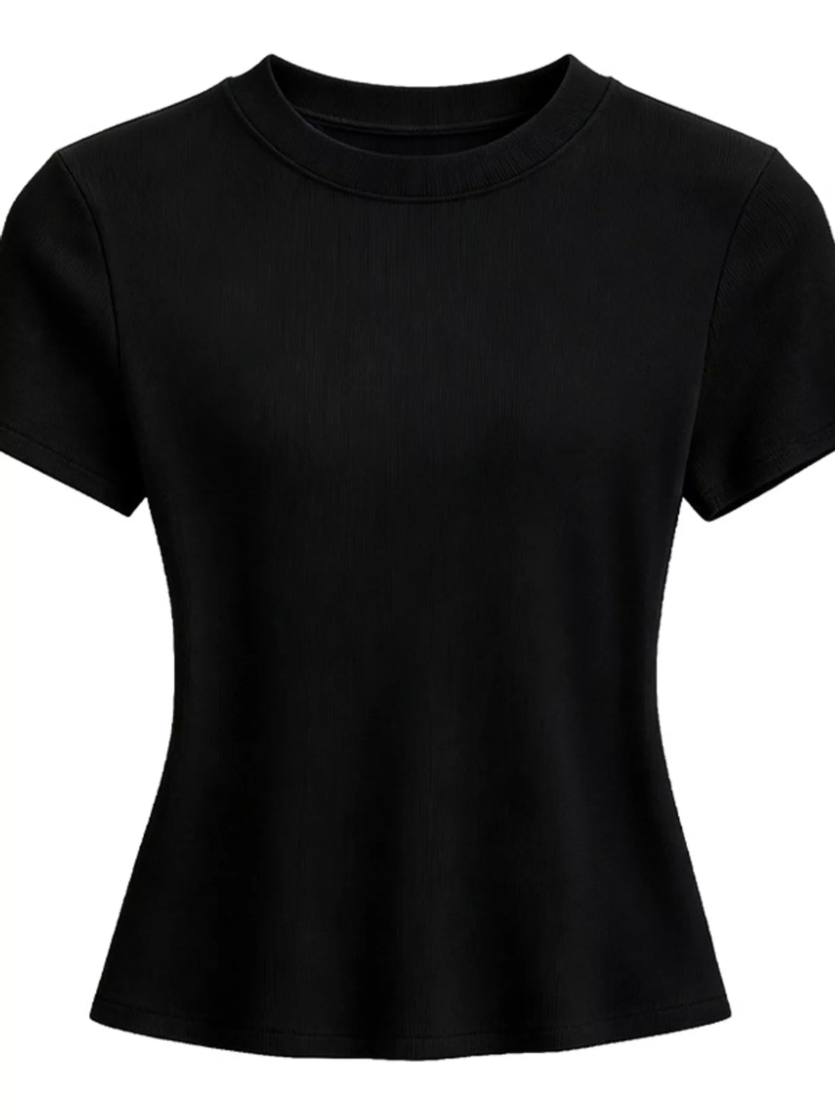 Slim-fit crew neck basic T-shirt
