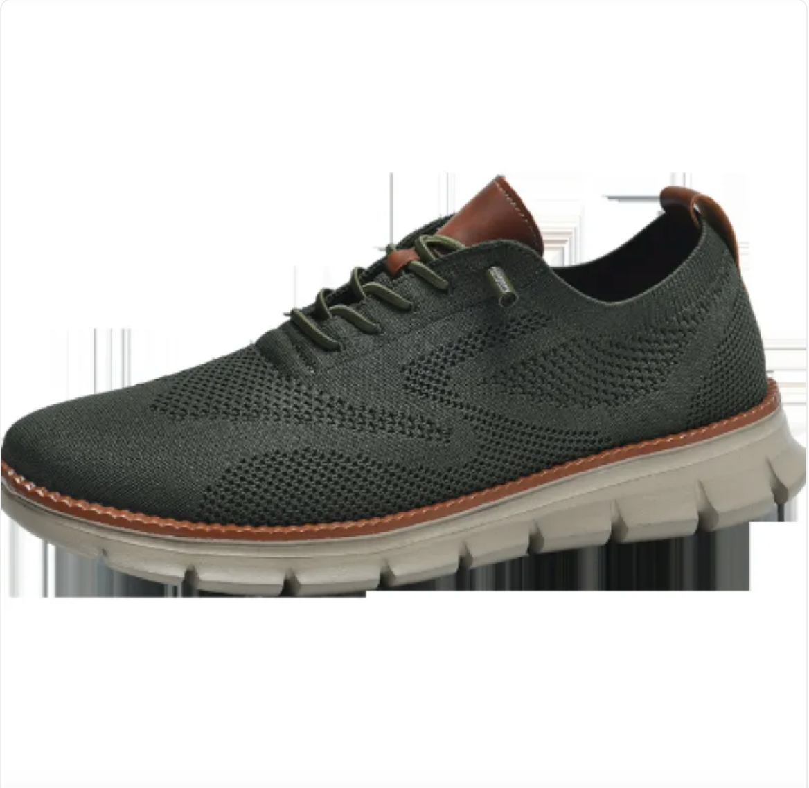 Mesh lace up sneakers, Olive, side