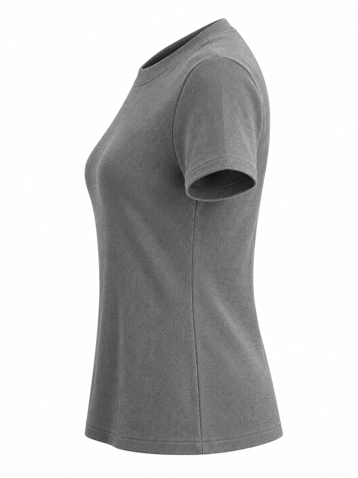 Slim-fit crew neck basic T-shirt