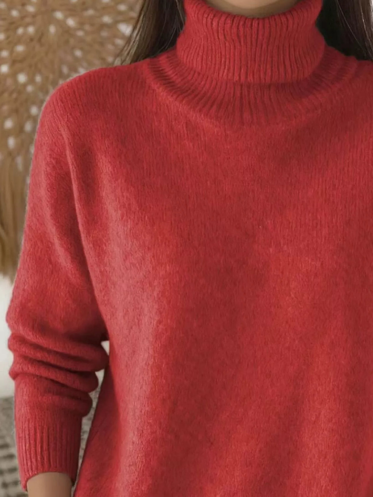 Turtleneck long sleeve sweater