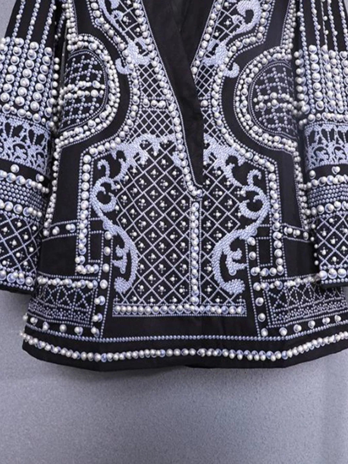 Pearl-button blazer