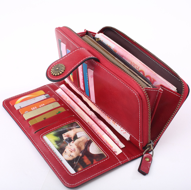 Snap-tab long wallet