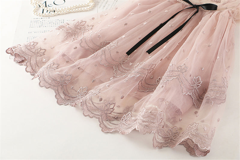 Girls' lace and tulle dress