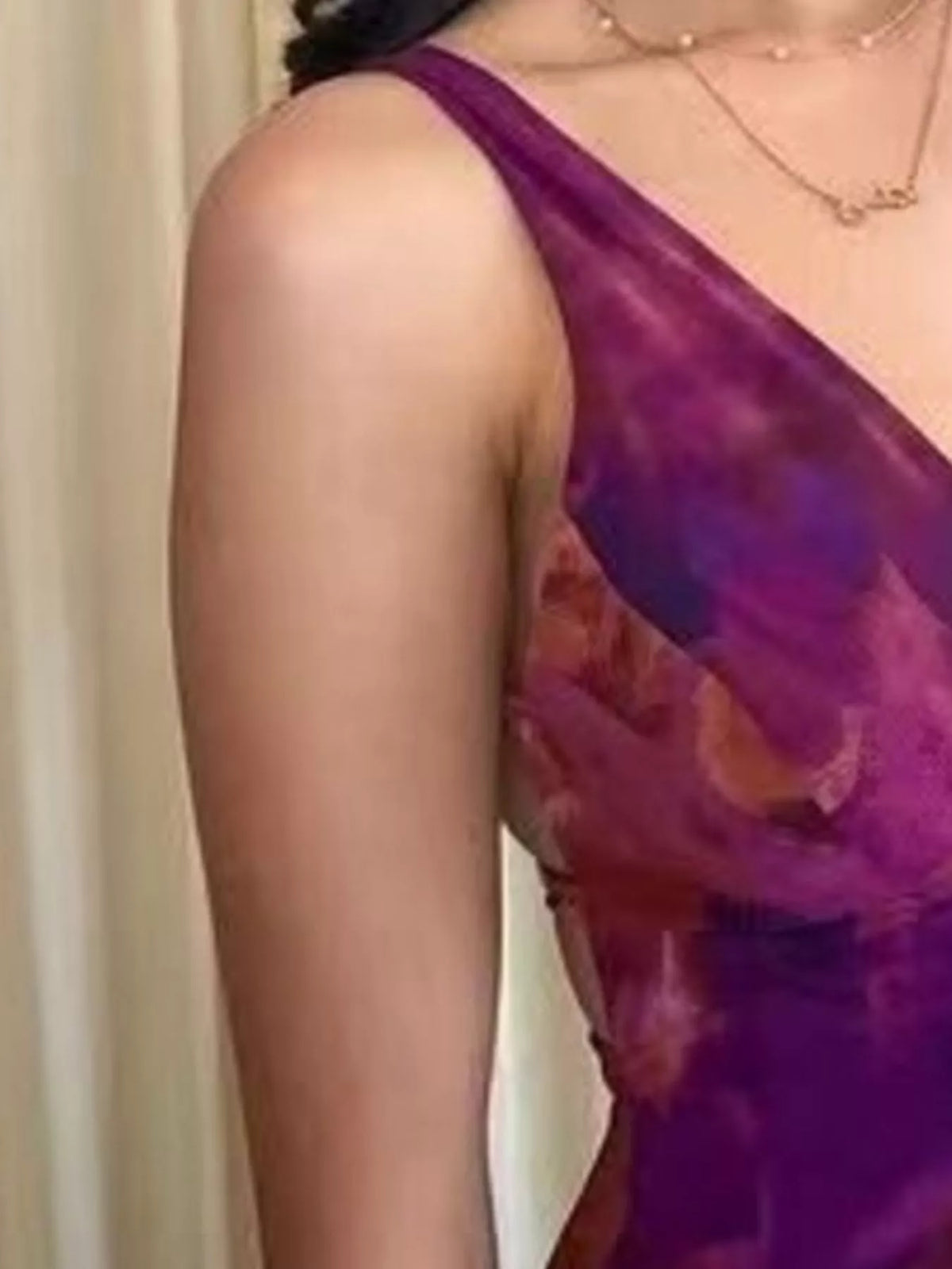 V-neck sleeveless floral print layered ruffle maxi dress