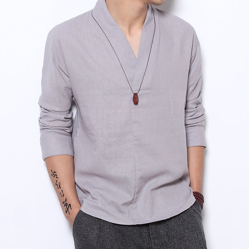 Relaxed linen overshirt