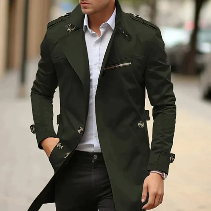 Epaulette cotton trench