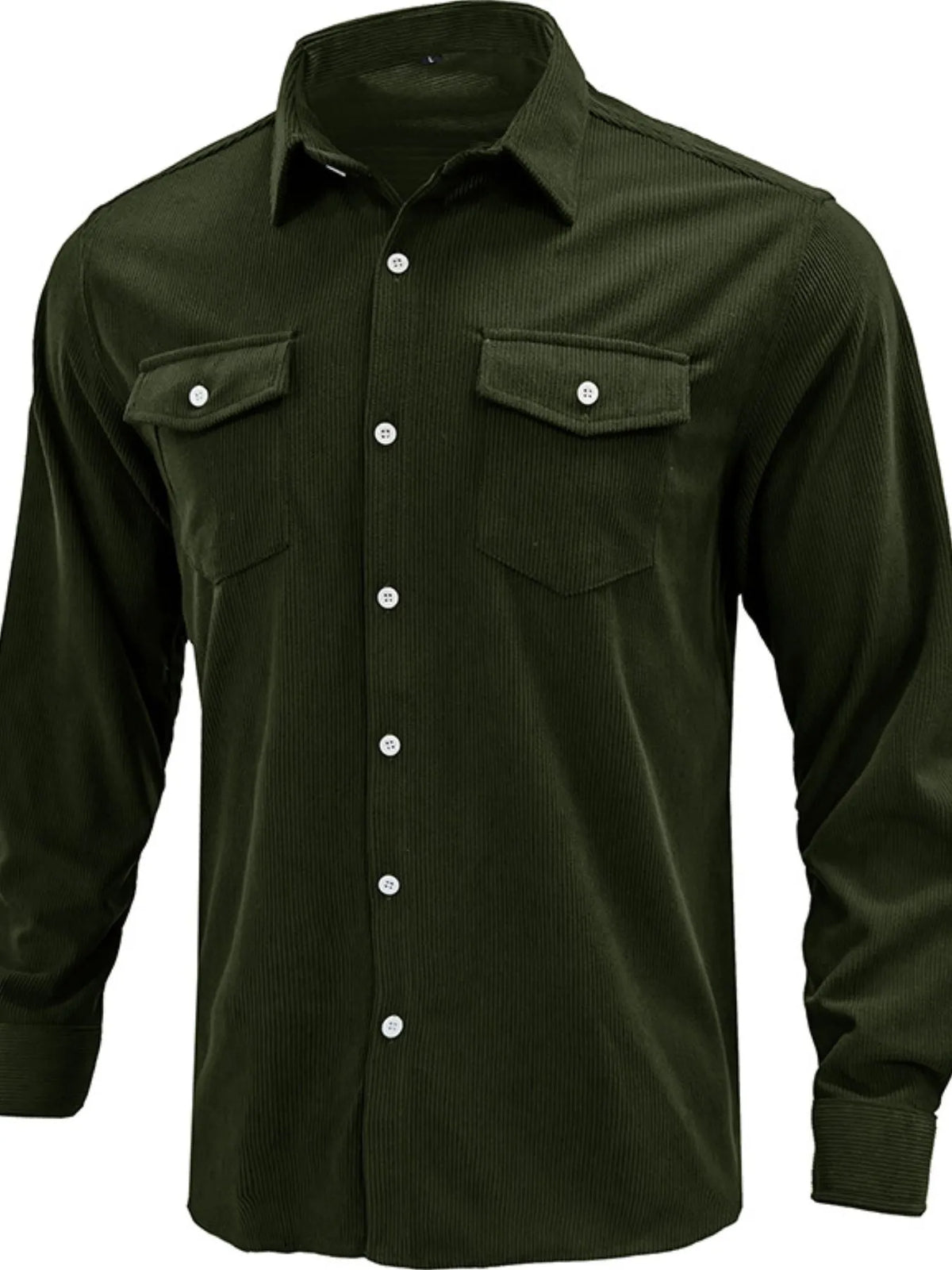 Casual corduroy button down shacket