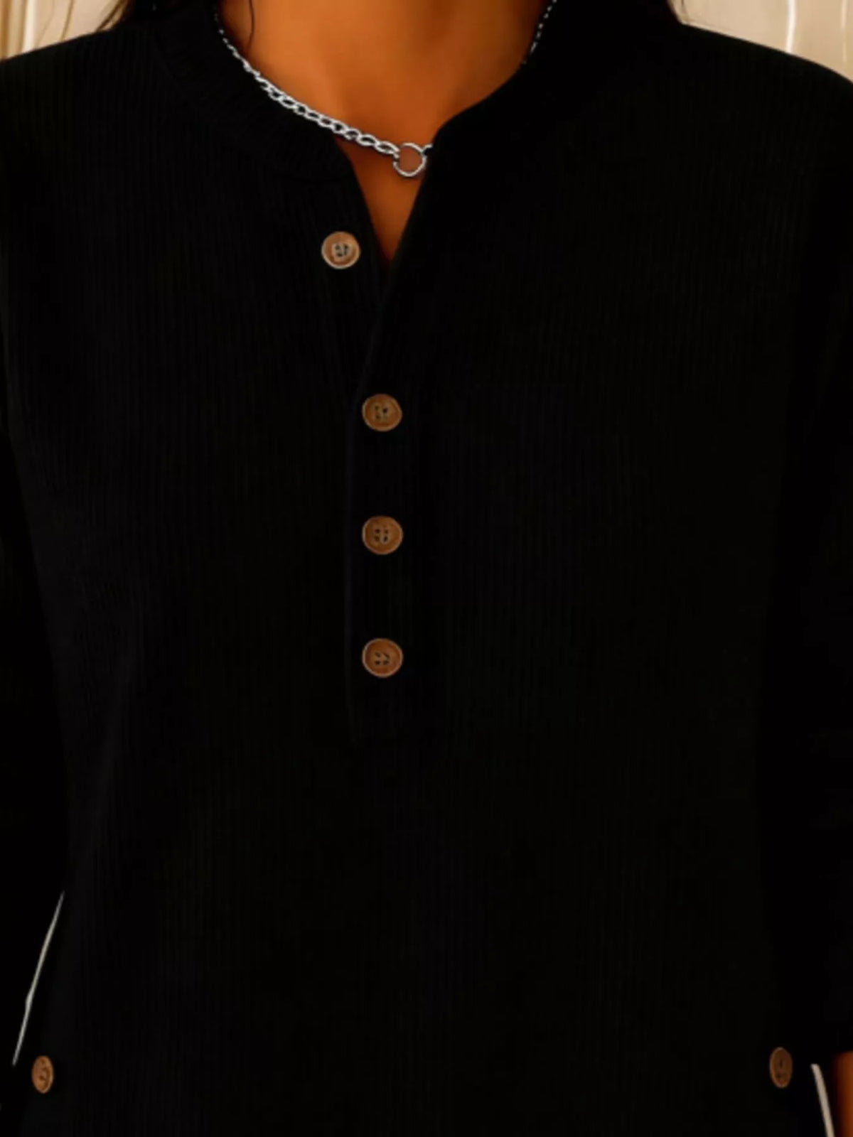 Corduroy button top