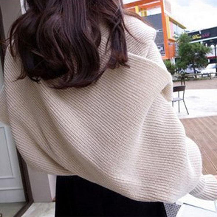 Rib-knit wrap scarf
