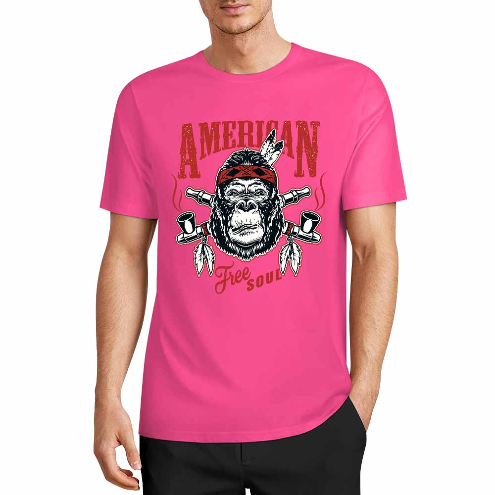 New 2025 Pure cotton short sleeved T-shirt Front print Multiple colors