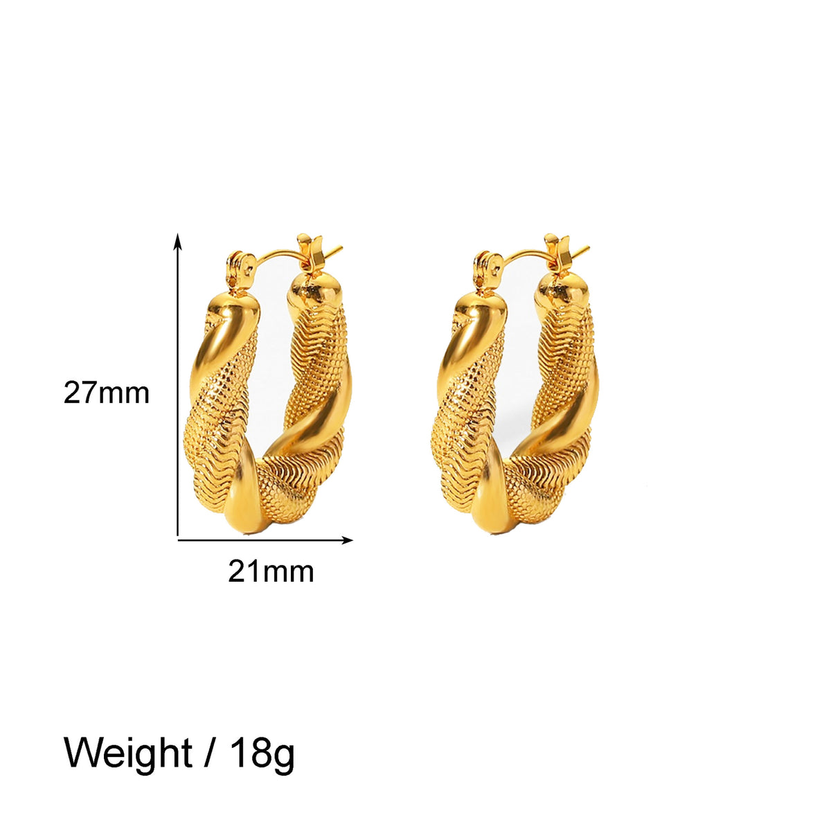 Geometric gold earrings