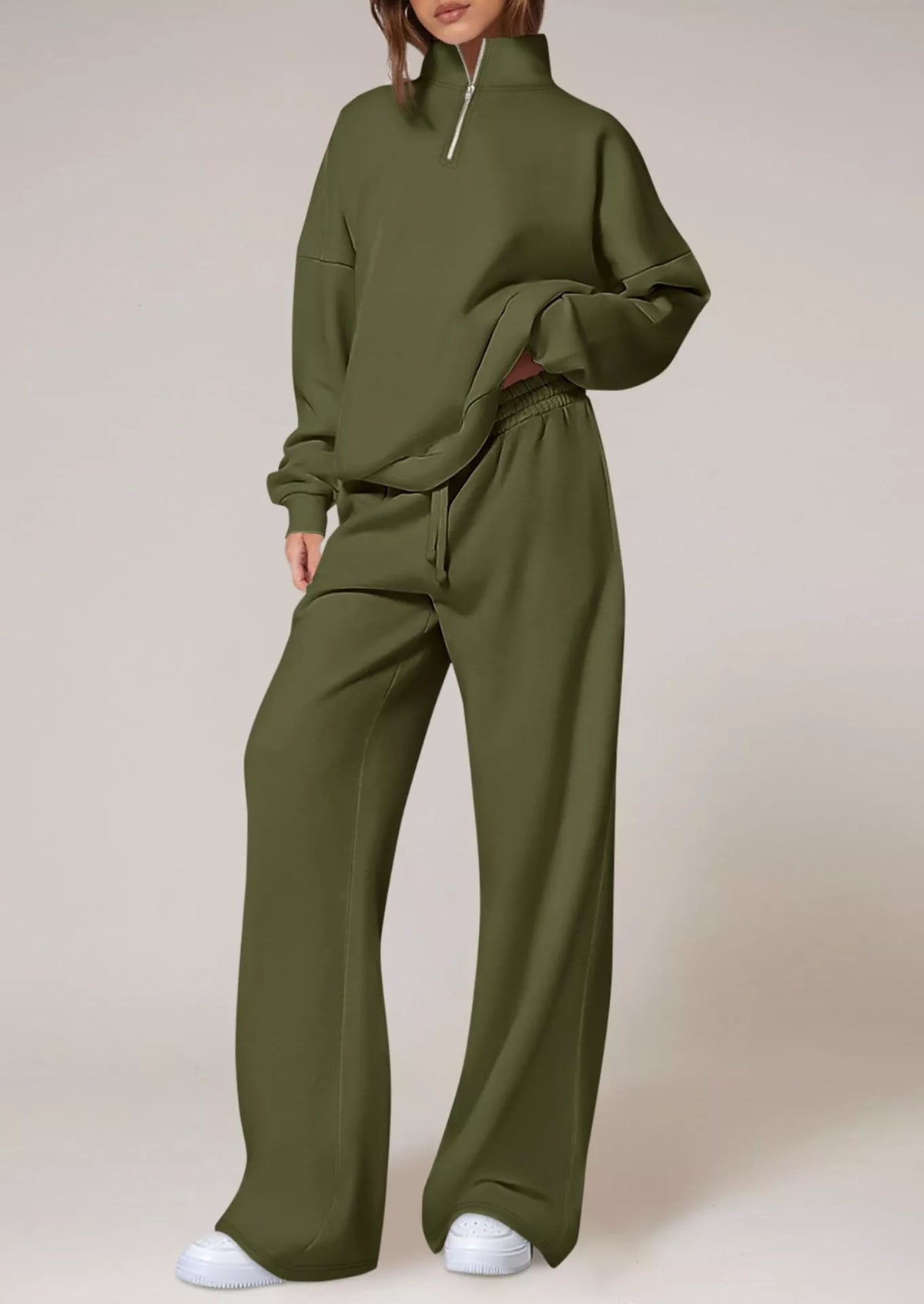 Half-zip sweatshirt set