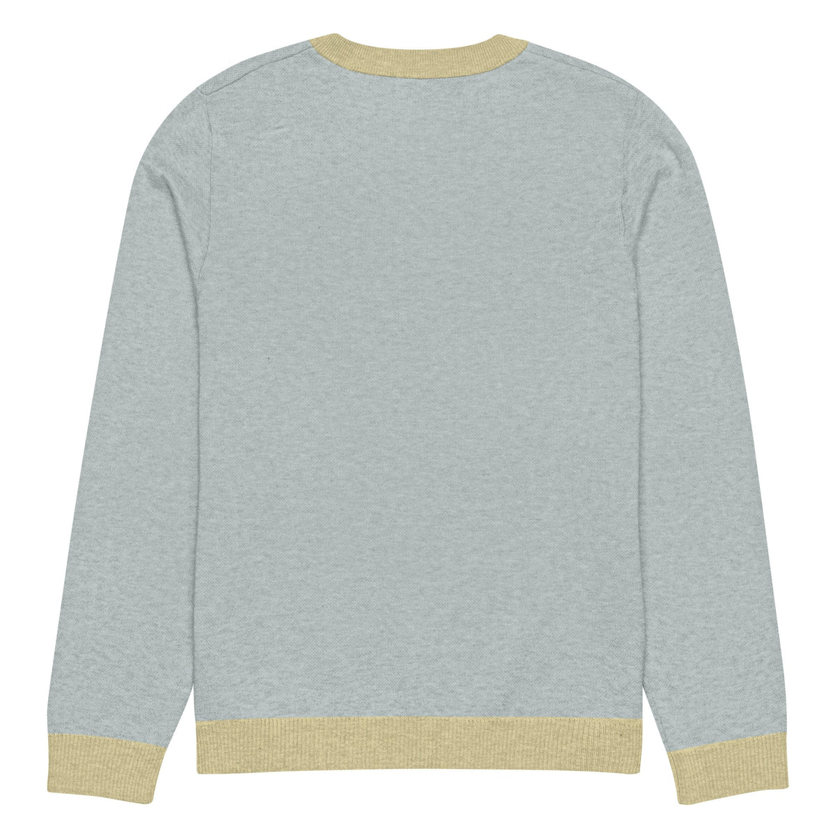 Grey textured crew knit