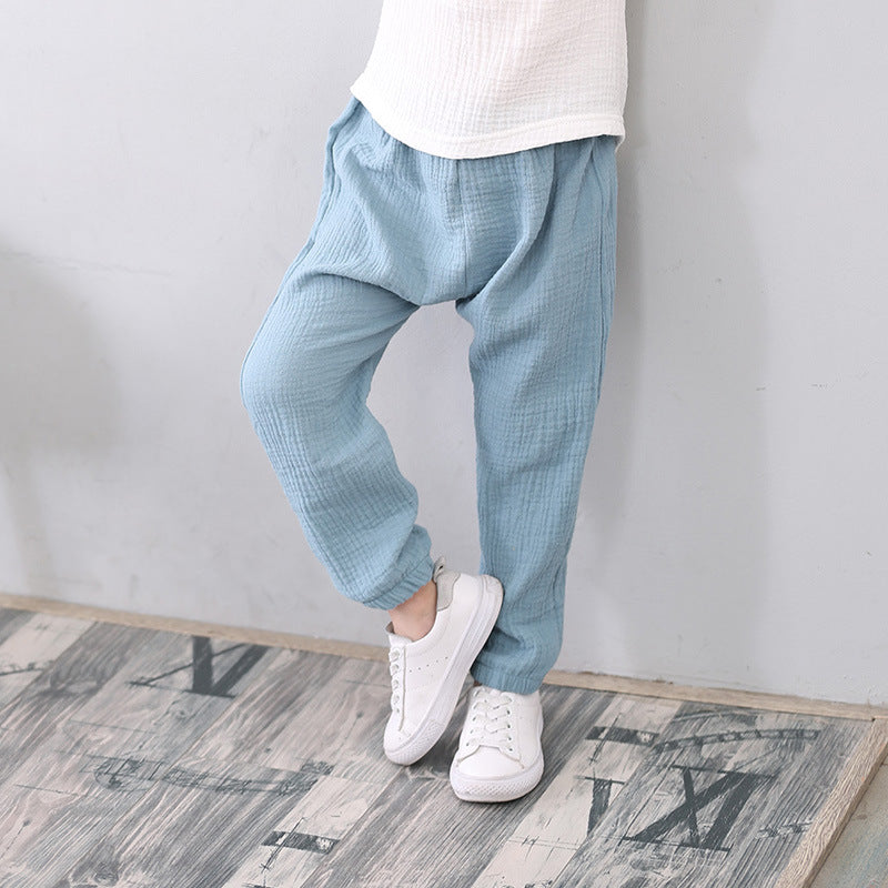 Kids' muslin pull-on pants