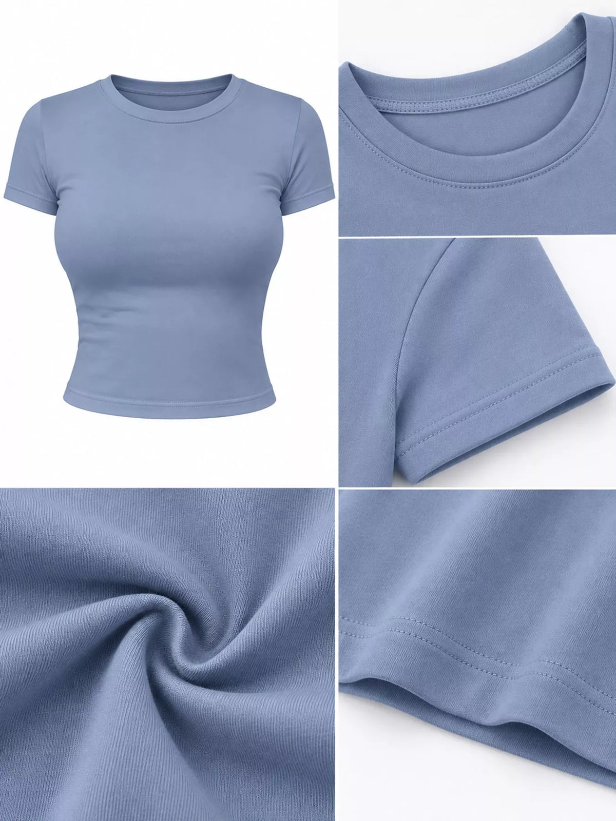 Fitted crew crop tee