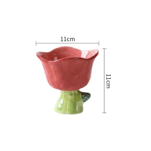 Tulip ceramic dessert bowl