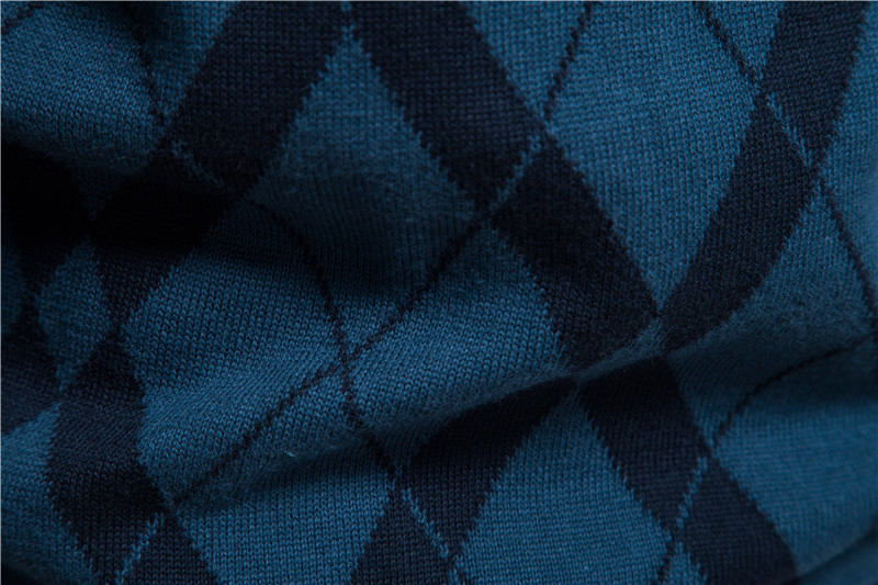 Argyle half-zip sweater