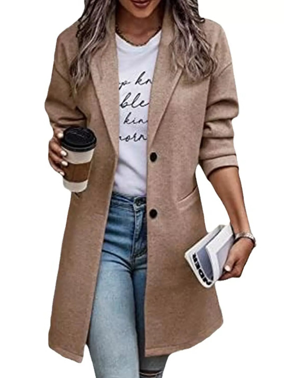 Lapel button coat