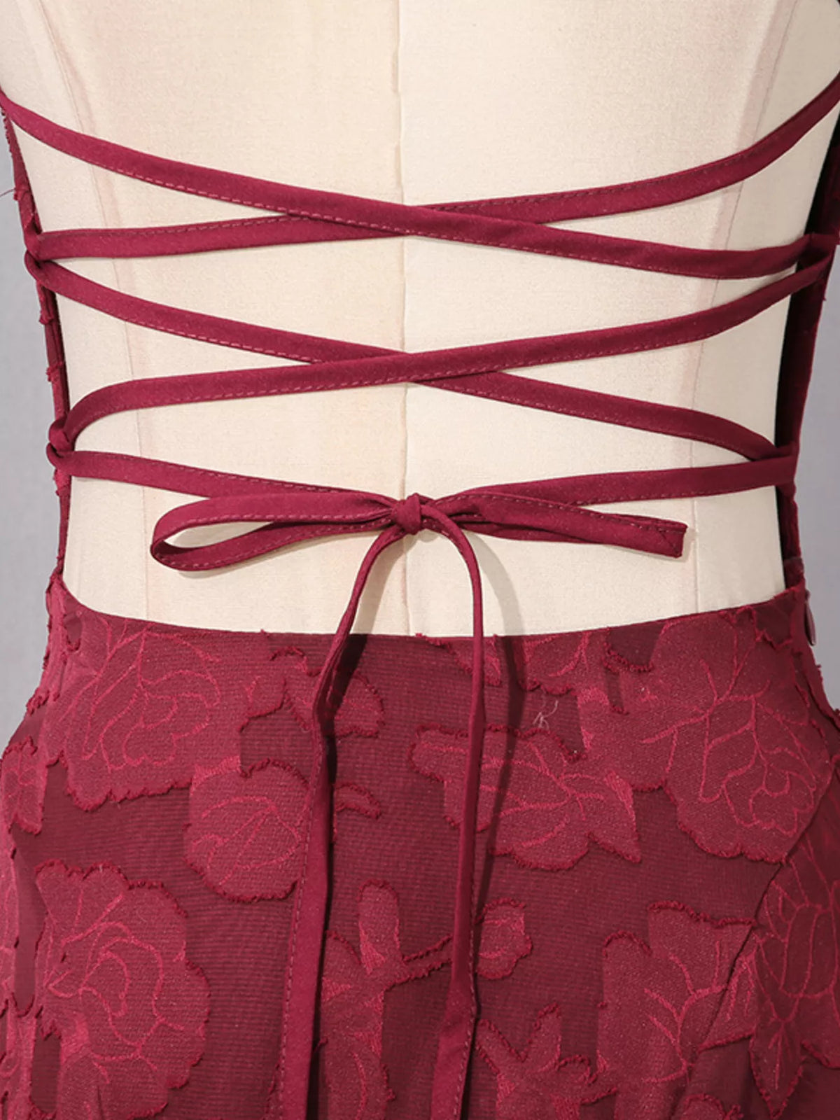 Lace spaghetti strap maxi dress