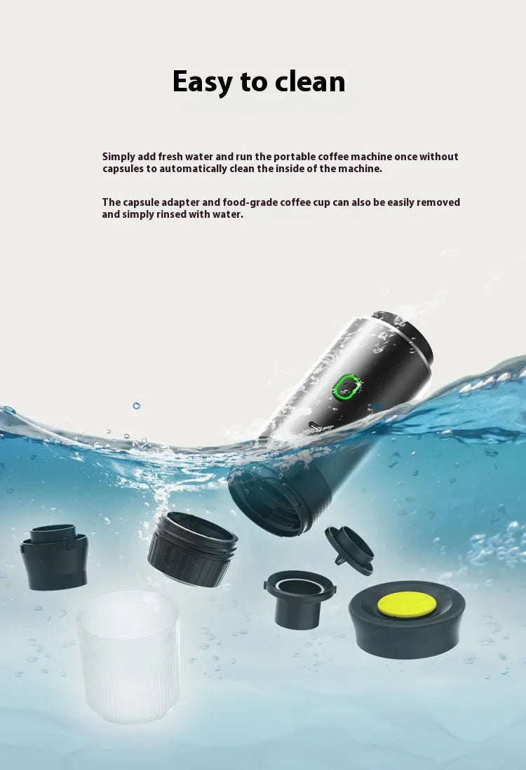 Portable capsule coffee maker