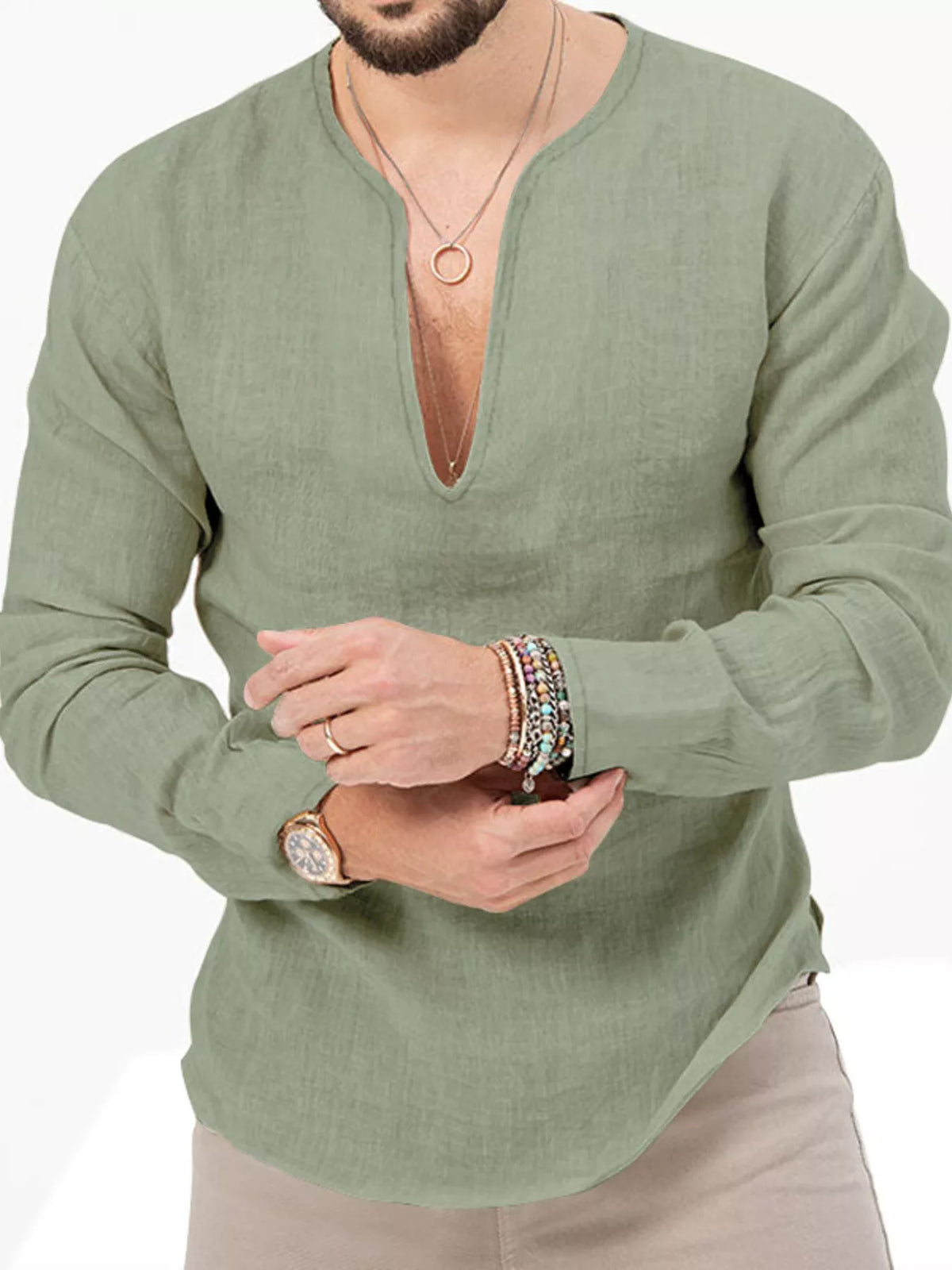 Slim long-sleeve shirt