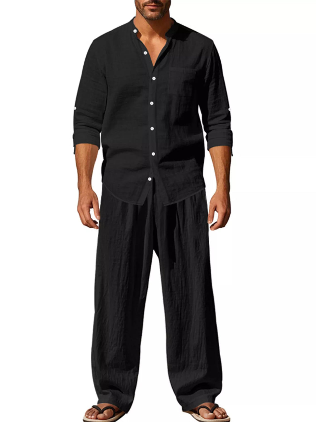 Casual Button Up Shirt and Pants