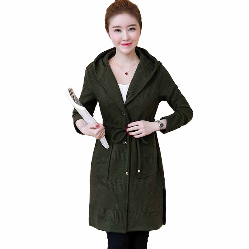 Hooded belted trench coat