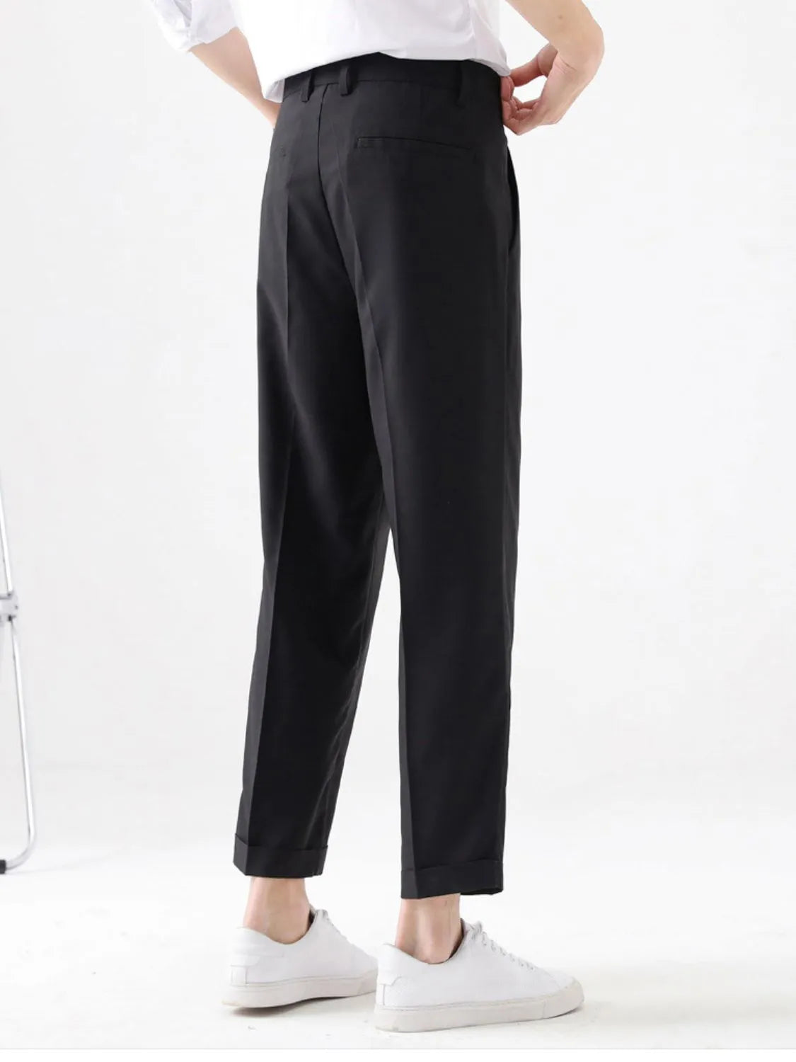 Basic style solid pants