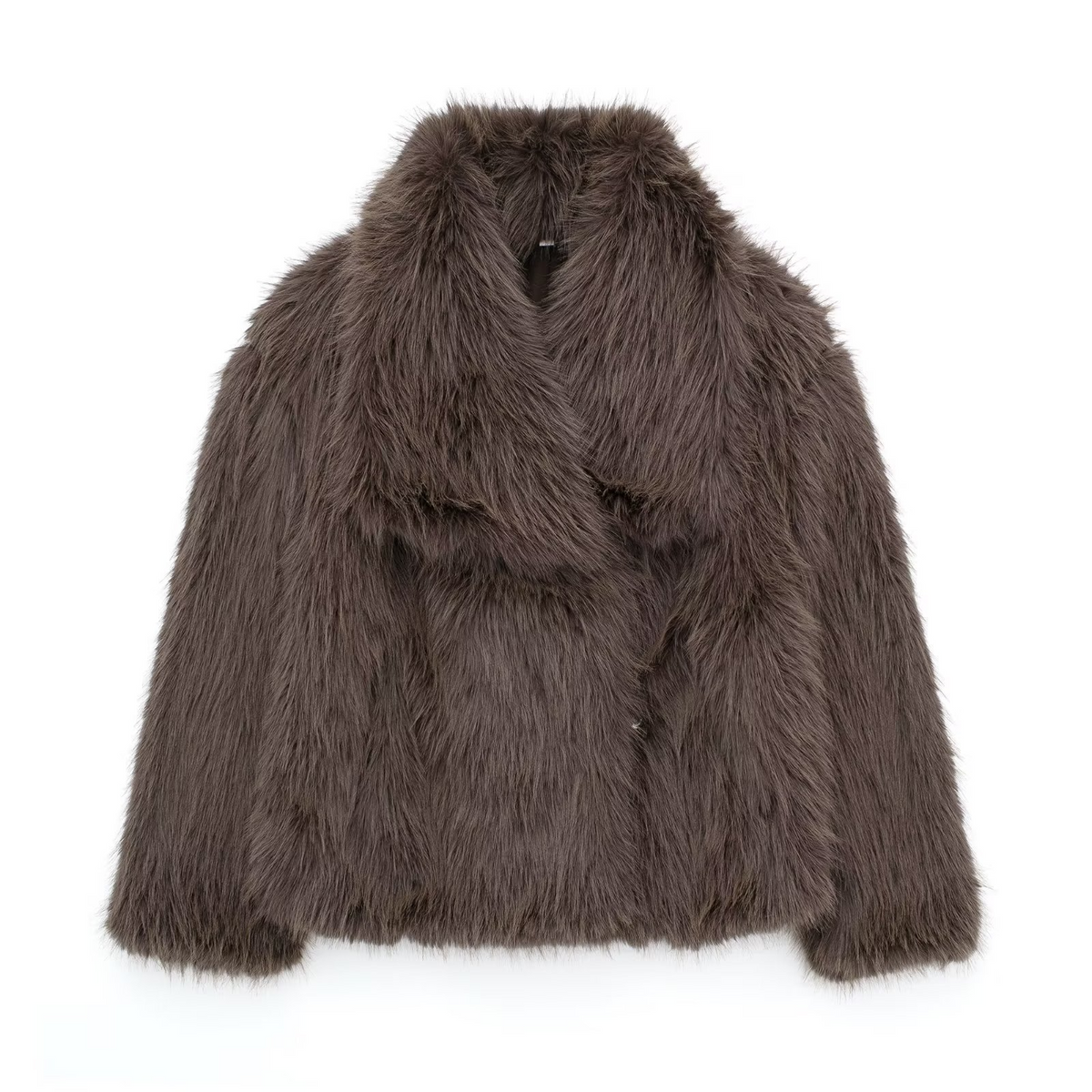 Plush teddy coat – brown