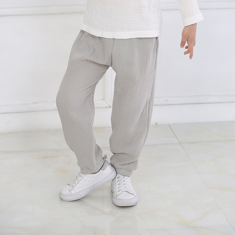 Kids' muslin pull-on pants