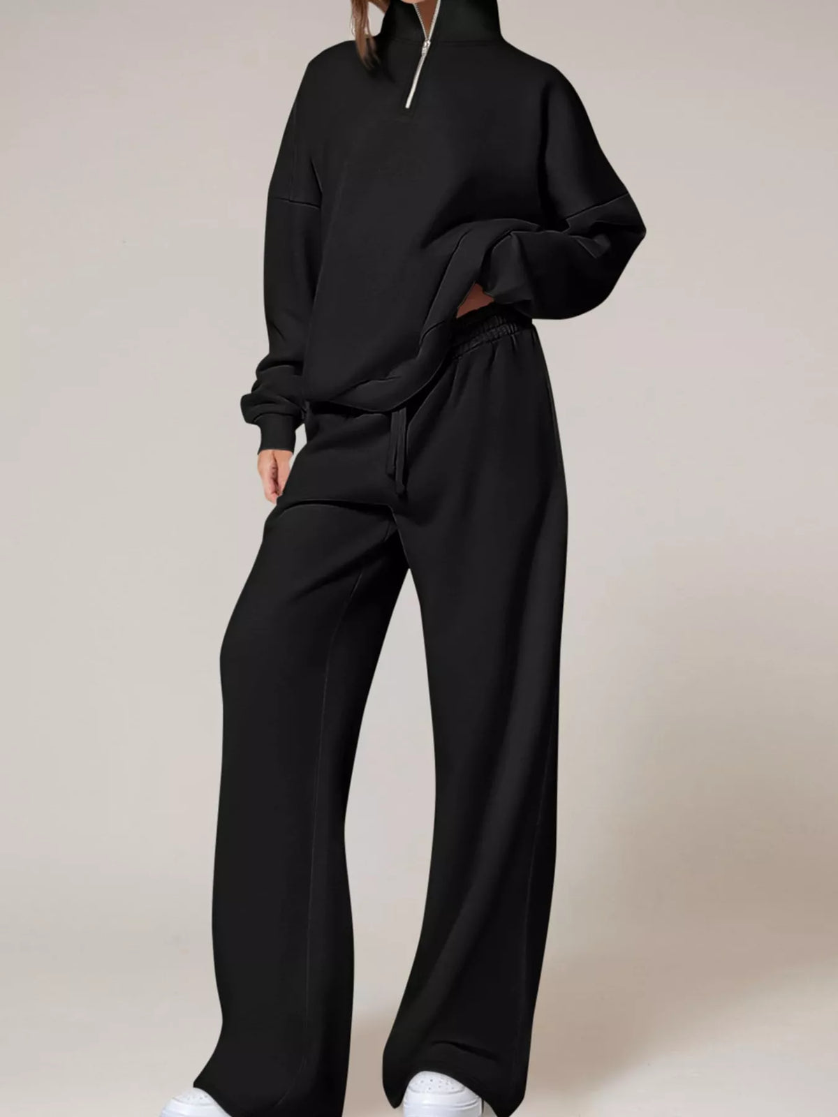 Half-zip sweatshirt set