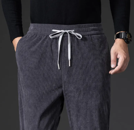 Corduroy drawstring trousers