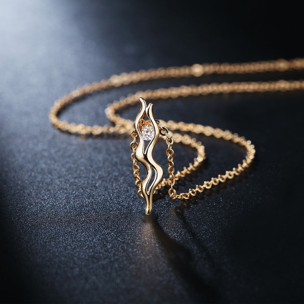 Geometric pendant necklace