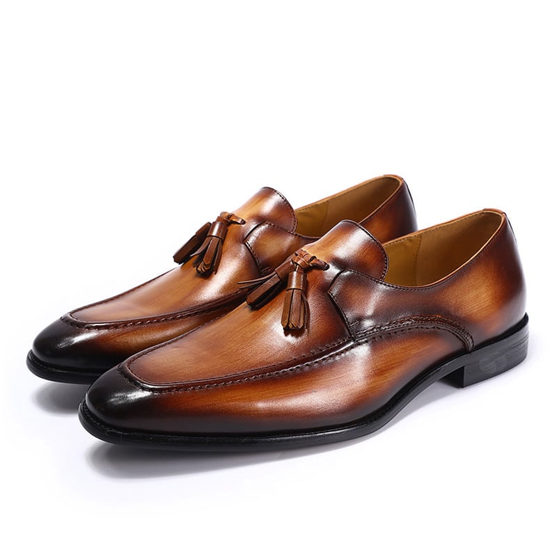 Leather tassel loafers