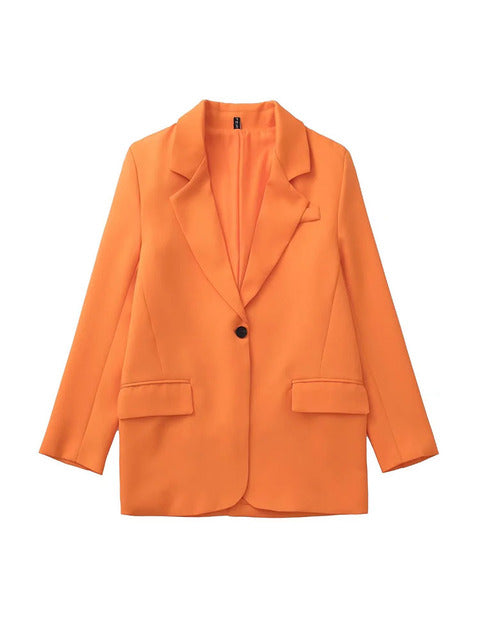 Relaxed single-button blazer