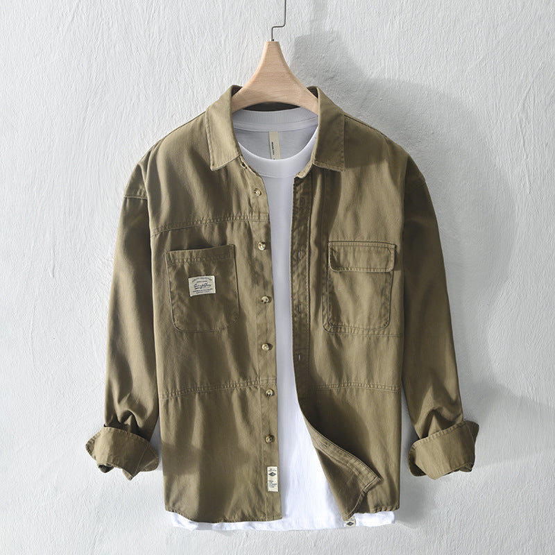 Cotton twill overshirt