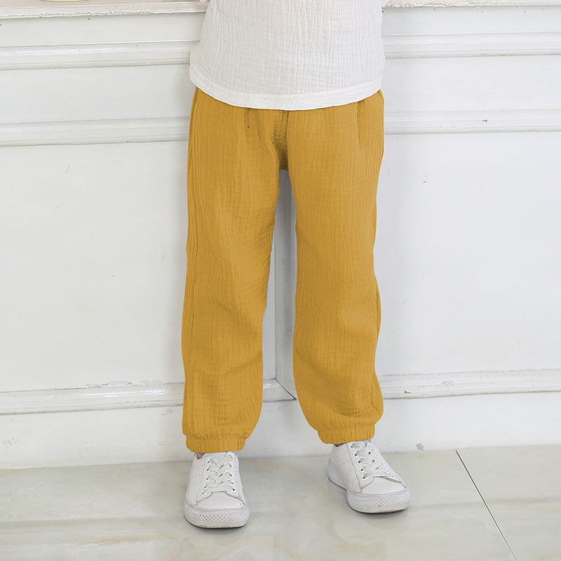 Kids' muslin pull-on pants