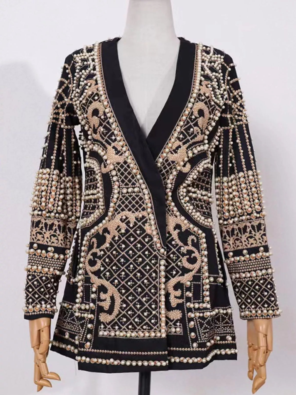 Pearl-button blazer