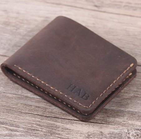 Hand-stitched bifold wallet