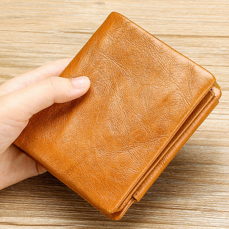 Leather trifold wallet