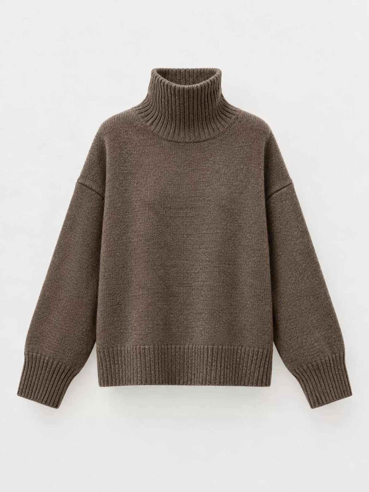Oversized Turtleneck Wool Sweater