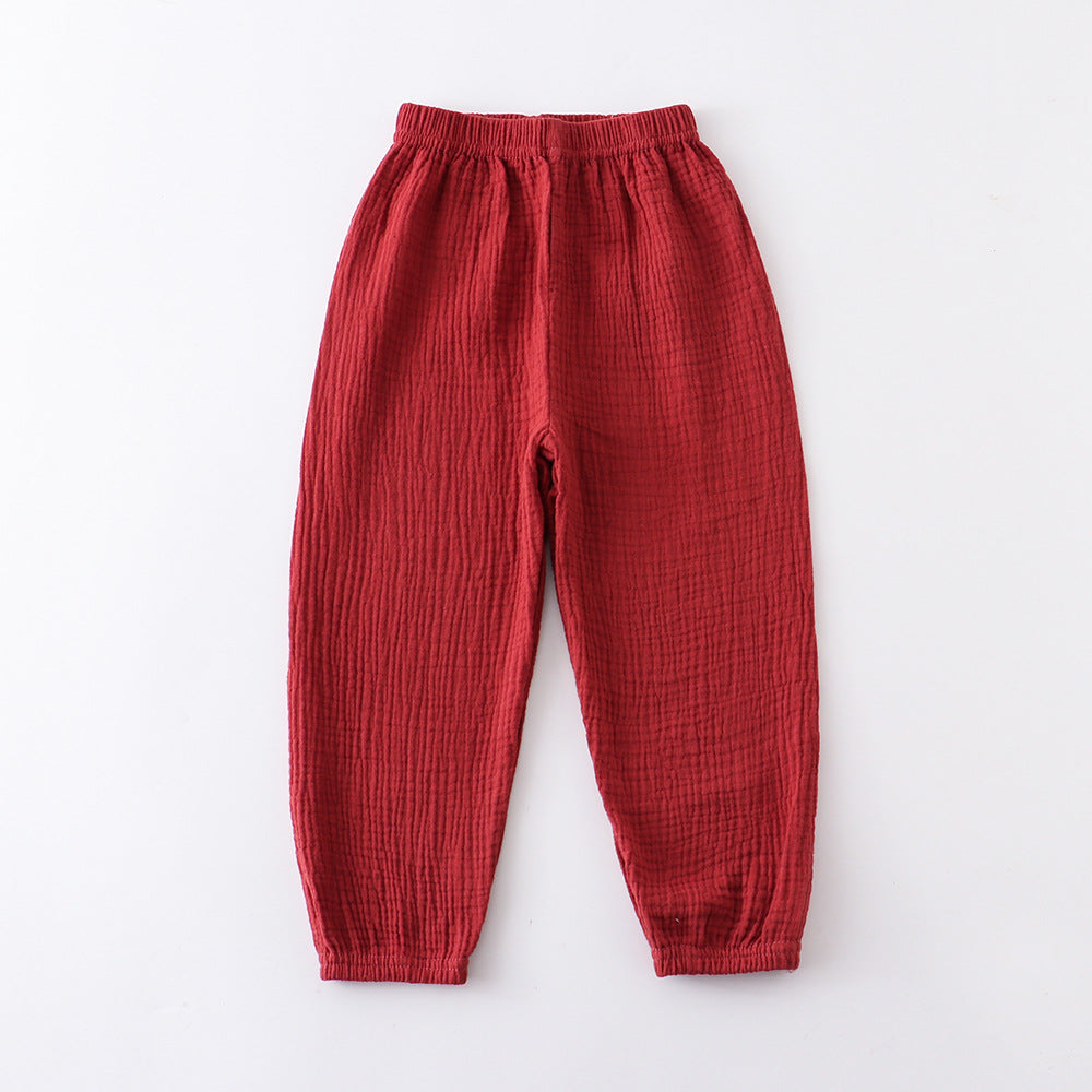 Kids' muslin pull-on pants